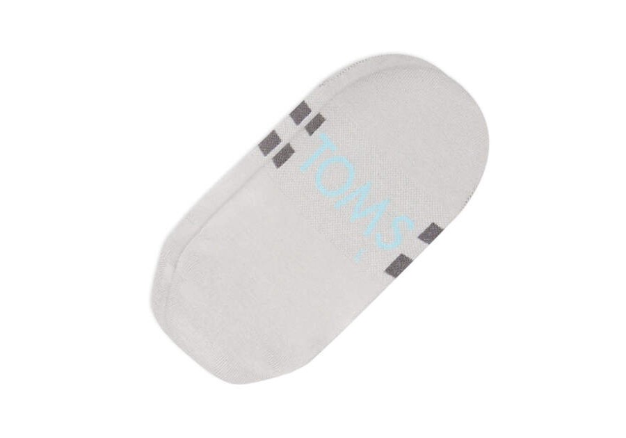 TOMS Sale | Grey Striped No Show Womens Socks | Toms