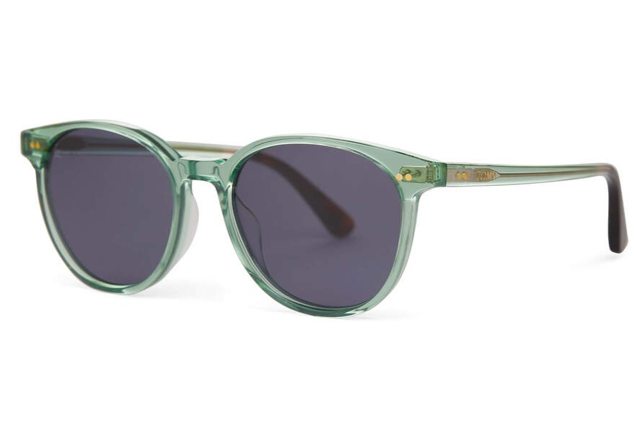 TOMS Sunglasses | Bellini Jade Crystal Frame And Dark Grey Lens Sunglass | Toms