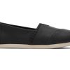 TOMS Alpargatas | Womens Alpargata Black Leather Espadrille | Toms